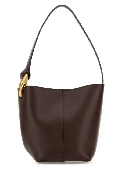 Jw Anderson Dark Brown Corner Small Bucket Bag