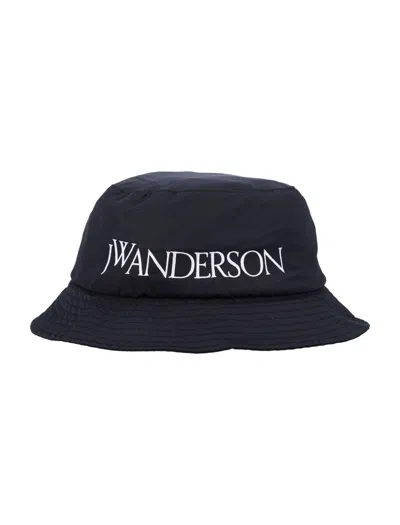 Jw Anderson Bucket Hat Logo In Blue