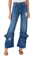 Jw Anderson Blue Bucket Jeans In Light Blue