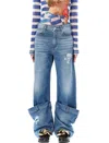 Jw Anderson Distressed Bucket Jeans In Lightblue