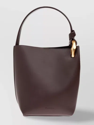 Jw Anderson Bucket Shape Single Handle Gold-tone Hardware In Purple