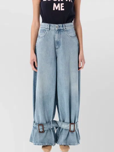 JW ANDERSON BUCKLED CUFF DENIM TROUSERS