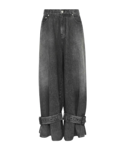 Jw Anderson Jeans Mit Schnallenbündchen In Grey