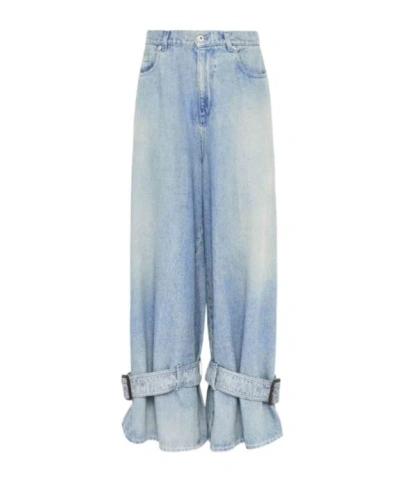JW ANDERSON JW ANDERSON BUCKLED CUFF DENIM JEANS