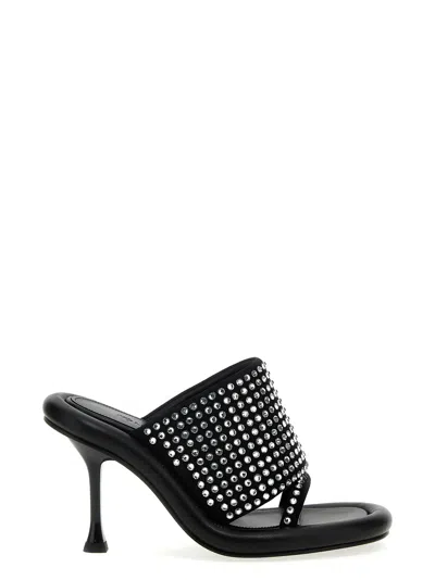Jw Anderson Bumber Crystal Sandals Black
