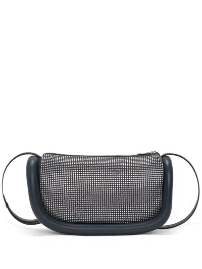 Jw Anderson Bumper-12 Hotfix Denim Crossbody Bag In Black
