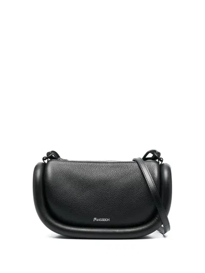 Jw Anderson Bumper-12 Leather Crossbody Bag In Black