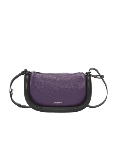 Jw Anderson Bumper-12 Leather Crossbody Bag In Violett