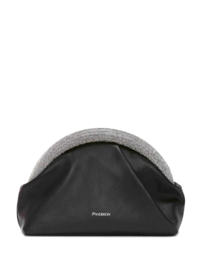 JW ANDERSON BUMPER-CLUTCH - LEATHER MINI BAG WITH CRYSTALS