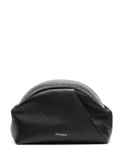 Jw Anderson Bumper Leather Clutch Bag In Black