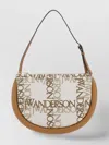 Jw Anderson Embroidered Fabric Bumper Moon Shoulder Bag In Cream