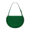 Jw Anderson Women Green Suede Bumper-moon Shoulder Bag In Green