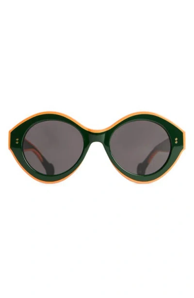 Jw Anderson Bumper Round Sunglasses In Multi