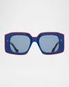 Jw Anderson Jwa01-bumper Sunglasses In Bluered