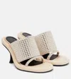 Jw Anderson Bumper-tube Crystal-embellished 90mm Mules In Beige