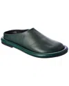 Jw Anderson Bumper Tube Leather Mule In Green