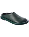 Jw Anderson Bumper Tube Leather Mule In Green