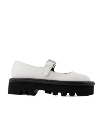 Jw Anderson Bumper-tube Round-toe Mary Janes In Black