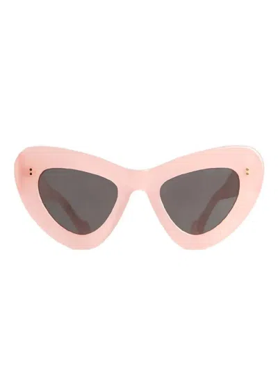 Jw Anderson Butterfly Sunglasses With Logo-lettering In Pink