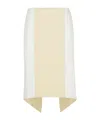 Jw Anderson Cotton Skirt With Layered Asymmetric Hem In Nude