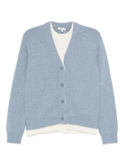 Jw Anderson Button-front Layered Cardigan In Blue