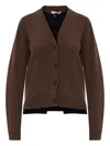 Jw Anderson Button-front Wool Cardigan In Brown