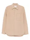 Jw Anderson Buttoned Patch-pocket Jacket In Brown