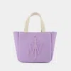Jw Anderson Top Handles Rectangular Tote Bag In Purple