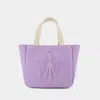 Jw Anderson Top Handles Rectangular Tote Bag In Purple