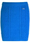 Jw Anderson Cable-knit Mini Skirt In Blue