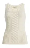 Jw Anderson Cable-knit Tank Top In Neutral