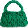 Jw Anderson Cable-knit Top-handle Bag In Green 500