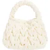 Jw Anderson Knit Top Handle Shoulder Bag In White