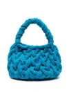 Jw Anderson Cable-knit Tote Bag In Blue