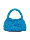 Jw Anderson Blue Cable Knit Bag In Blue