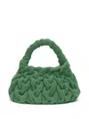 Jw Anderson Cable Knit Fabric Handbag In Green
