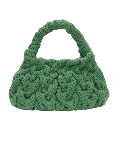 Jw Anderson Cable-knit Tote Bag In Green