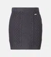 Jw Anderson Cable-knit Wool And Cotton-blend Miniskirt In Gray