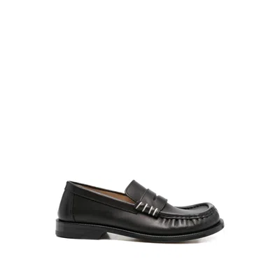 Jw Anderson Calf Leather Slip-on Loafer In Black