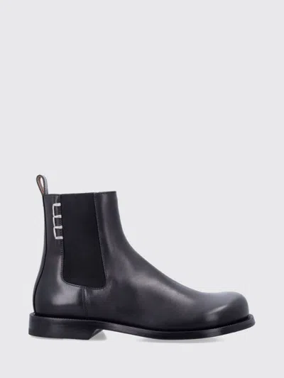 Jw Anderson Calfskin Chelsea Boots With Round Toe And Leather Sole In Black