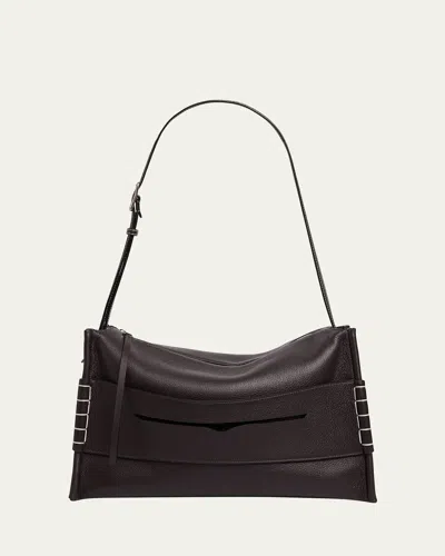 Jw Anderson Calfskin Suede Loafer Messenger Bag In Brown