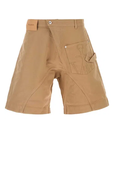 Jw Anderson Tan Twisted Workwear Shorts In 604 Caramel