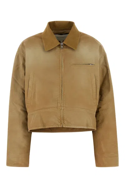 Jw Anderson Camel Cotton Padded Jacket In Light Brown