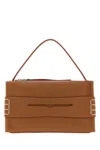 Jw Anderson Loafer Leather Shoulder Bag With Detachable Strap In Camel