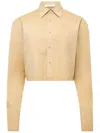 Jw Anderson Garment Cropped Shirt In Brown
