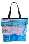 Jw Anderson Camper Print Canvas Tote In Blue