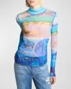 Jw Anderson Multicolor Top In Cornflower Blue