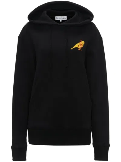 Jw Anderson Canary Embrodery Logo Sweat In Black