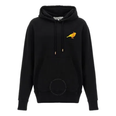 JW ANDERSON JW ANDERSON CANARY EMBROIDERED COTTON DRAWSTRING HOODIE