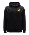 Jw Anderson Canary Cotton Jersey Hoodie In Black